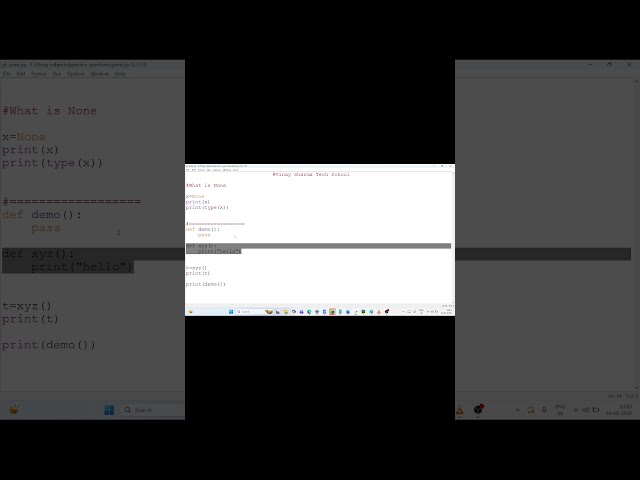 What is None in Python? 🤯 | Interview Question