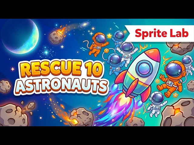 Sprite Lab Coding Challenge #1 | Space Rescue Mission  | Stem Brainstorming Activity 👨‍🚀☄️
