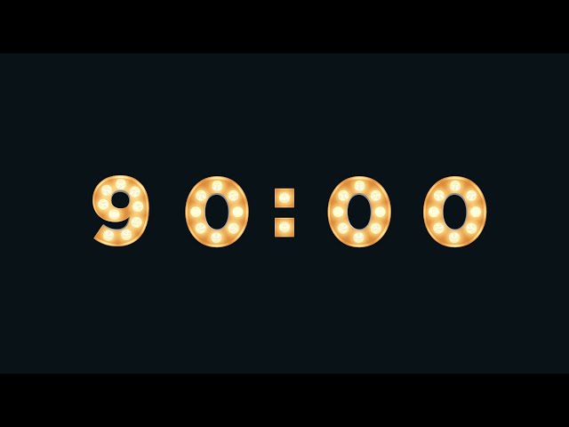 90 MINUTE TIMER 🔔 Gentle Alarm [Ultra HD 4K]