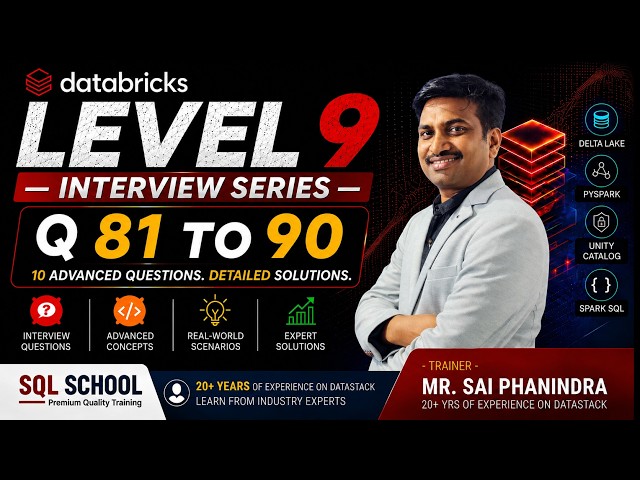 🚀 Databricks Interview Series – Level 9  Top 10 Interview Questions & Answers