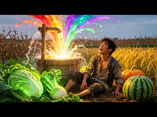 Magic spring upgrades everything! The poor guy gets rich and becomes a renowned herbal king.