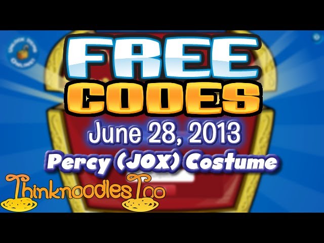 Club Penguin Codes: June 28, 2013 - Percy Costume (JOX)