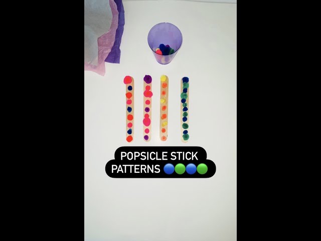 Popsicle Sticks Patterns 🟣🟢🔵