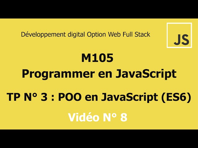 JavaScript Darija V8 – Lab No. 3: Object-Oriented Programming (OOP) in JavaScript (ES6)