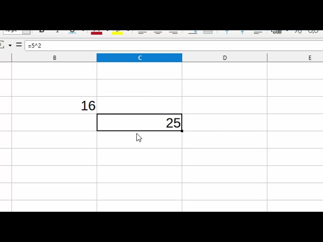Exponent formula in Libre calc@COMPUTEREXCELSOLUTION