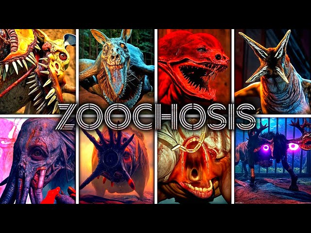 Zoochosis - ALL Monster Animals & Bosses Jumpscares (4K 60FPS Showcase)