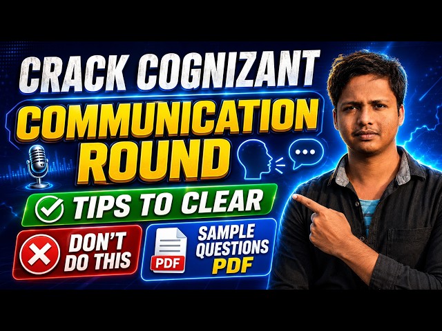 Cognizant Communication Round 2026 | How to Crack + Tips, Mistakes & Sample Questions PDF