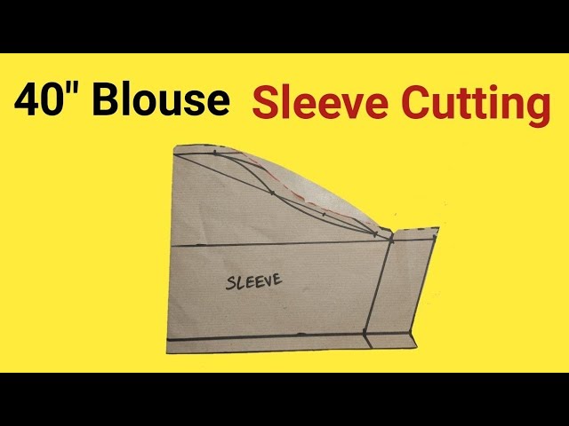 40 size blouse sleeve cutting |simple sleeve cutting |Tailoring classes for beginners