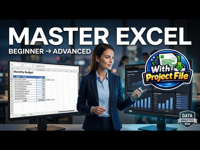 Learn Excel 2026 | Complete Beginner to Advanced Excel Data Analytics Course