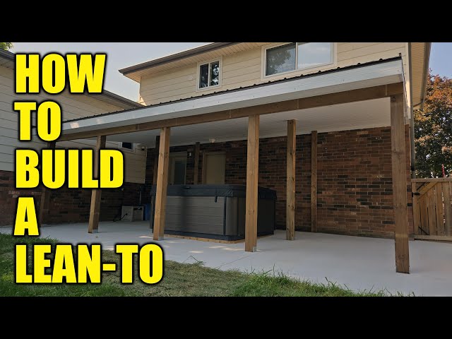 How to Build a Lean-to off your house over a hot tub.
