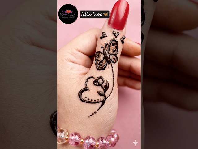 Beautiful Finger Mehndi Design ❤️|butterfly mehndi design #fingermehndi#shorts#mehndi