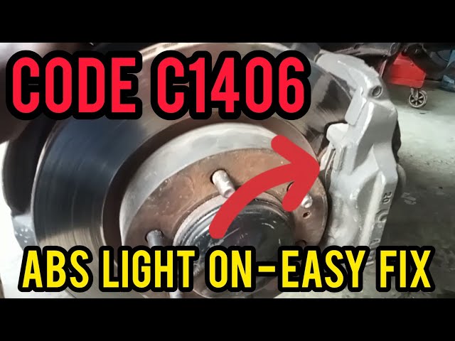 Toyota/Lexus Code C1406 Error Left Speed Sensor Circuit FIX - ABS Light On