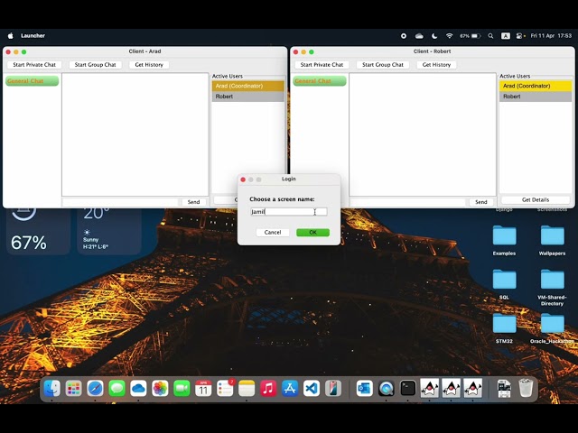 Swing-based Java Chat App Demo