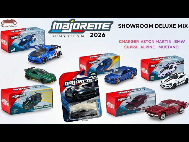 Majorette 2026 Showroom Mix with Moving Parts BMW Charger Supra Mustang Aston Martin