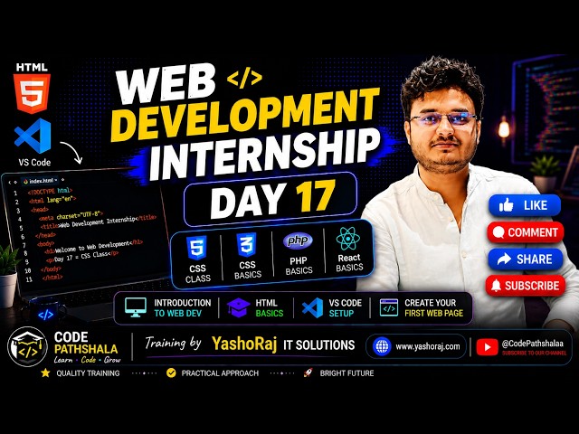 Web Development Internship Classes Day 17 |  PHP FUNCTIONS, FOR LOOP, SWITCH CASE, JAWASCRIPT COURSE