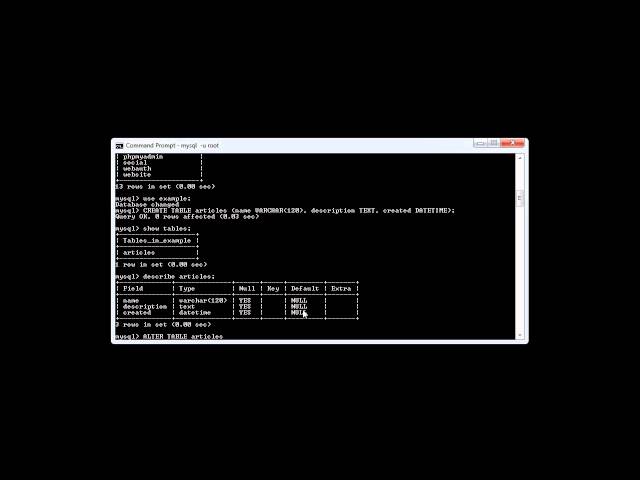 MySQL: Adding Table Columns