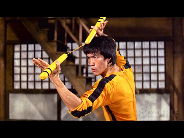 Bruce Lee's Nunchaku Duel | Yellow Suit Scene | CLASSIC Game of Death Fight