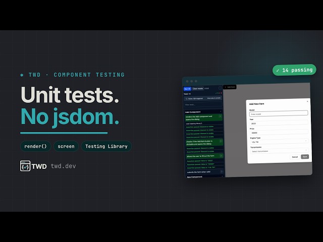 Testing Library Without jsdom: Component Tests in a Real Browser