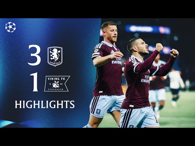 VILLA 3-1 VIKING FK | UEFA Champions League Highlights