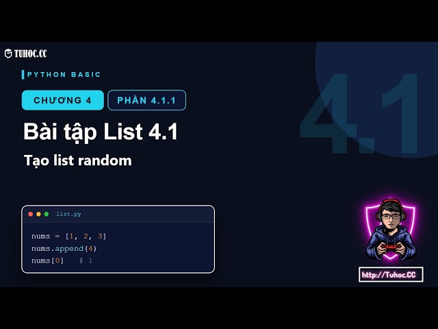 4.1.1 Python List Exercise Solution - Creating a Random List