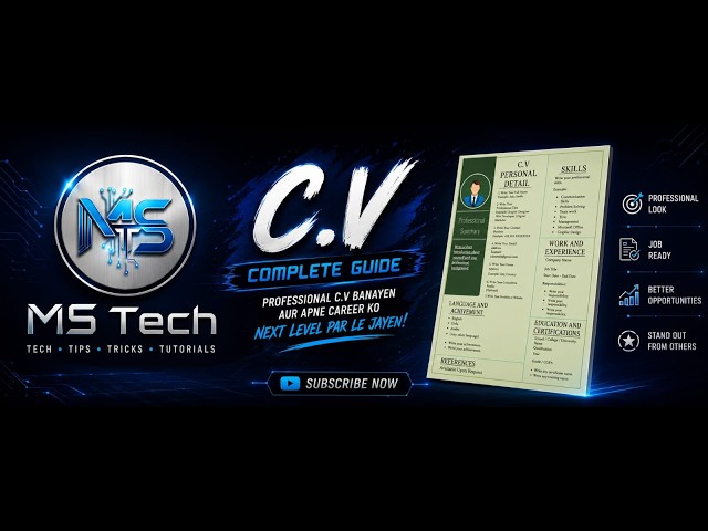 How to Create a Professional CV in MS Word | Easy Step-by-Step Tutorial (2026)