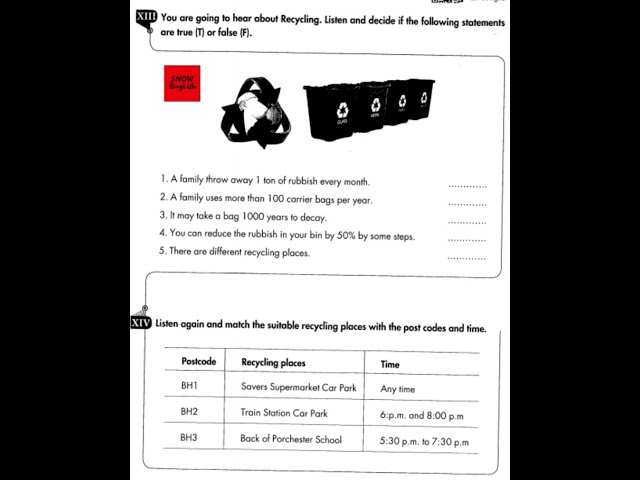 END TERM TEST - 2 ADVANCE - Big 4 - GRADE 6 - RECYCLING