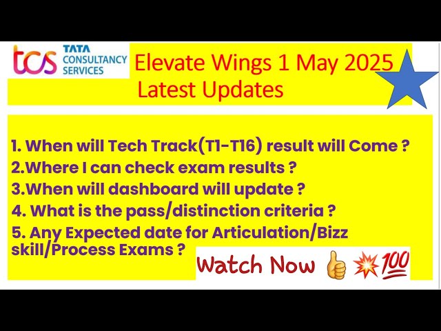 TCS Wings 1 May 2025 Lattest updates about tech track MCQ Results,  Handson & Other Imp details #tcs