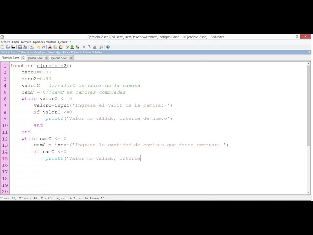 Scilab Basic Concepts Tutorial with examples - Introduction to Scilab programming