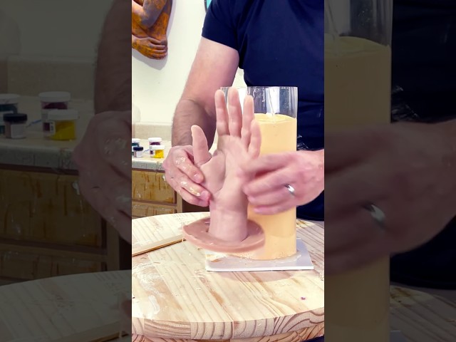 #silicone Hand casting