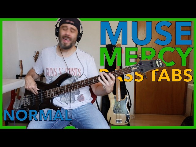 Mercy | Muse | Accurate Bass Tabs Play Along | PookLowEnd