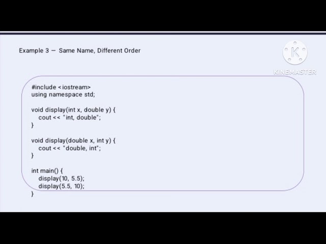 Function overloading concept in c++