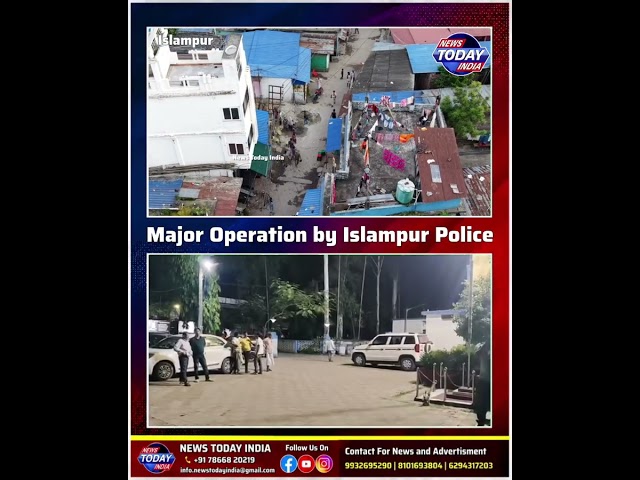 🔴 Drone Footage of the Major Operation by Islampur Police District in the Champabag Area
