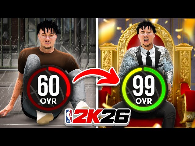 Going 60 to 99 Overall No Money Spent in 1 Video (NBA 2k26)