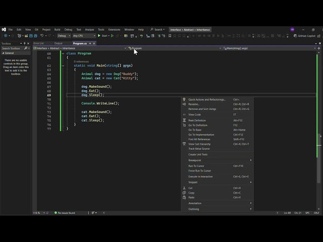 Interface + Abstract + Inheritance