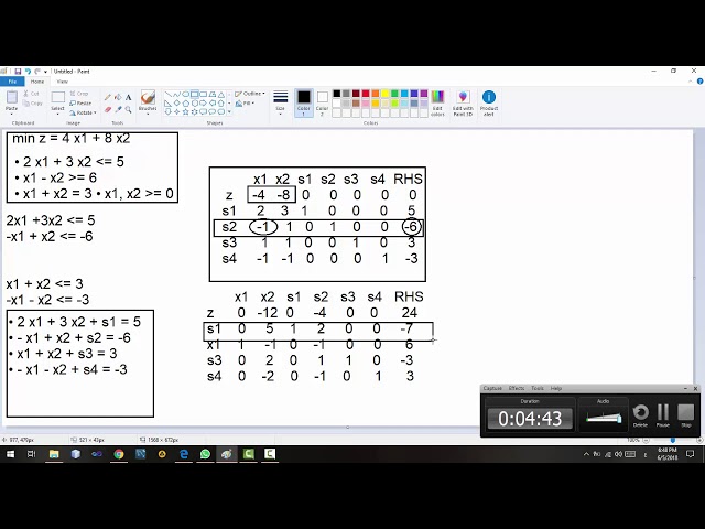 Dual Simplex Method   شرح   Operation Research