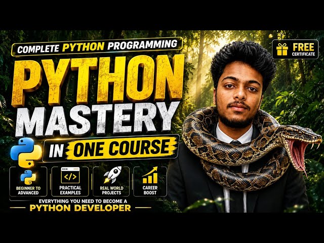 Python Mastery in One Course | Complete Python Tutorial with FREE Note &Certificate @CodeByDeepak