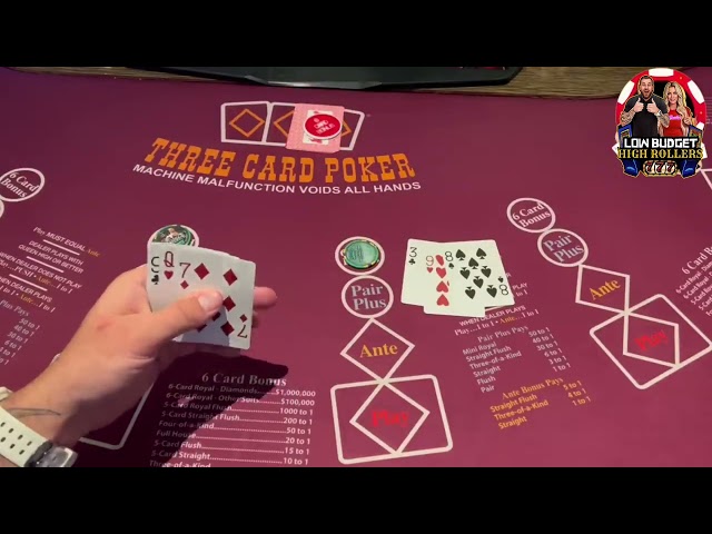 BLIND HANDS ON 3 CARD POKER! 