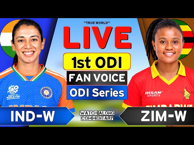 🔴India W vs Zimbabwe W 1st ODI Match Live | IND vs ZIM Women 1st ODI Match | Fan Chat