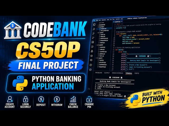 CodeBank - Python Banking System | CS50P Final Project