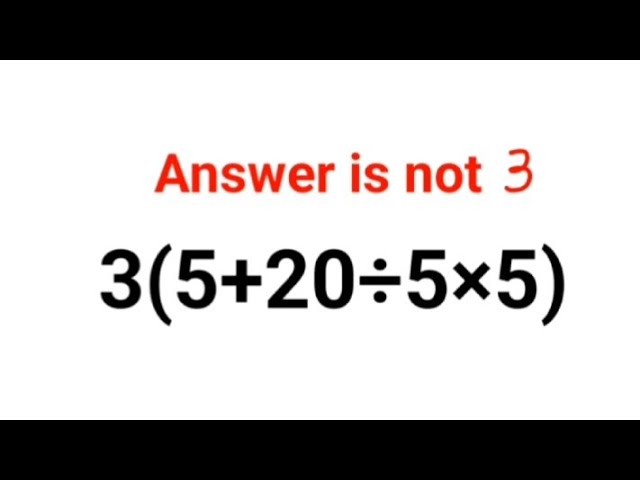 3(5+20÷5×5) The answer is not 3. Many got it wrong!  Ukraine Math Test #math #percentages #ukraine