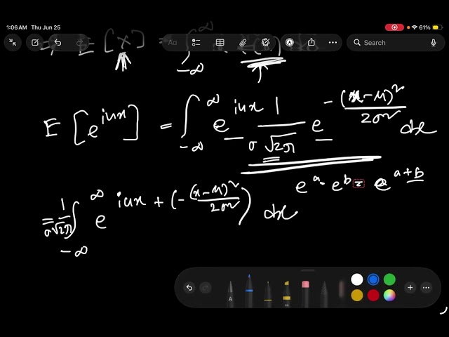 Characteristic Function : Finding CF for a Normal Distribution