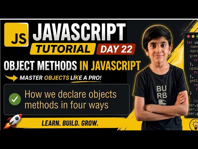 Learn Object Methods in JavaScript in 7 Mins  | Day 22 |Code With Mahesh #coding #javascript