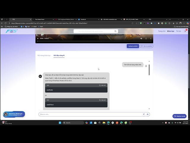 Class FER202 - Instructions for using the AI ​​TakeCare feature of the FTES system!