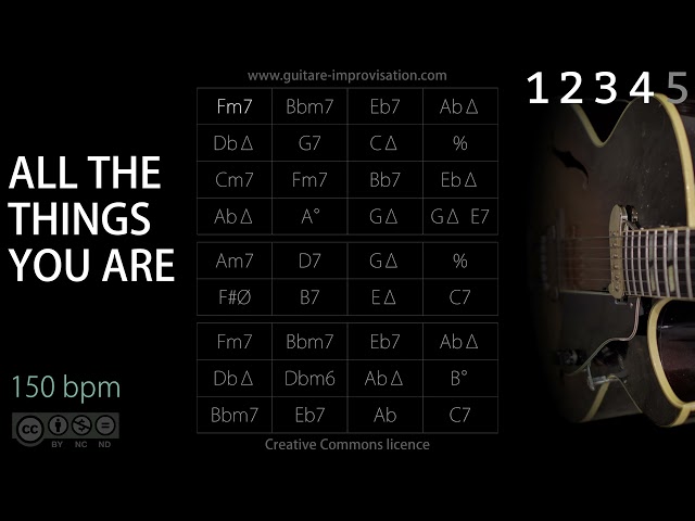 All The Things You Are (Jazz/Swing feel) 150 bpm : Backing Track