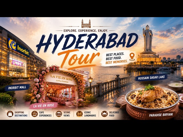 Hyderabad Tour | Inorbit Mall, La Vie En Rose, Hussain Sagar Lake, Buddha Statue, Paradise & Airport