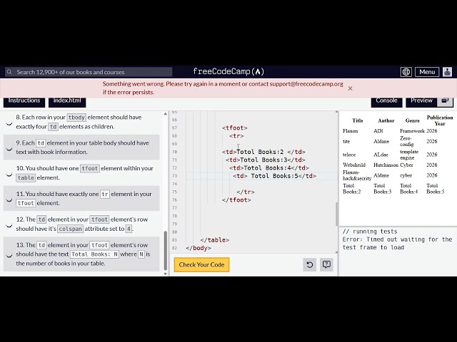 FreecodeCamp Learn Forms and tables Ep 12
