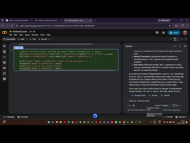 Real Journey of Becoming a Data Analyst (Live) HealthCare Project