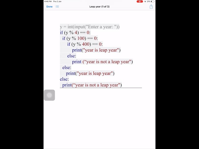 Leap year python