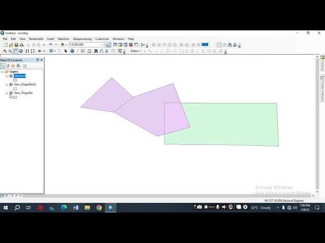 How to Apply intersect Tool in arcgis
