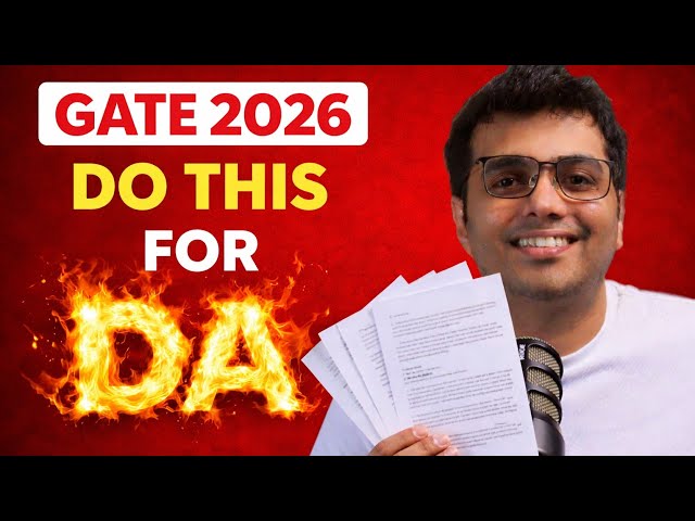 Do this for GATE DA 2026 (Mission 60+)